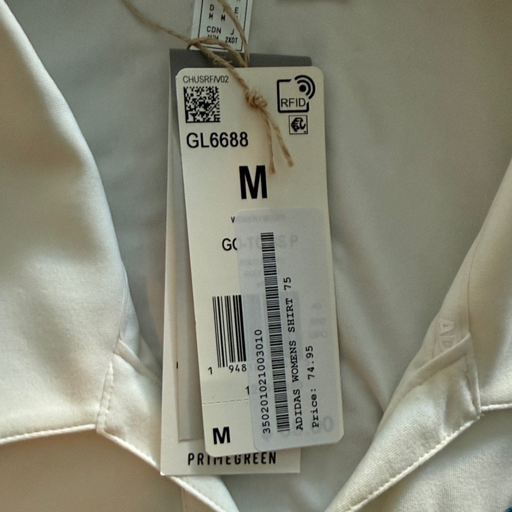 Adidas White Polo with Subtle Branding and Disney Tag - Picture 3 of 7